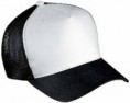 Gorra de rejilla blanca y negra