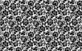 Estampado de flores blancas y negras